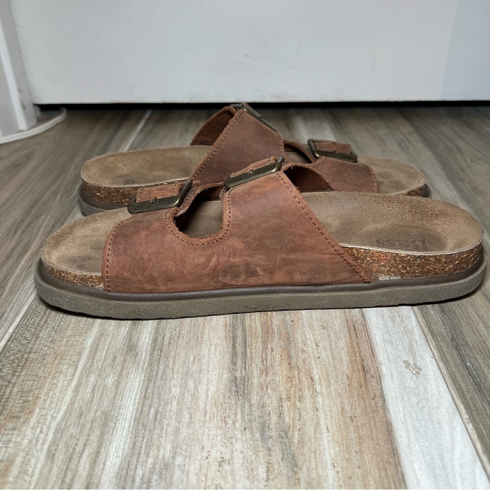 GH Bass & Co Made in Italy Men’s Double Strap Brown Leather Sandals Mens Size 10 - Picture 7 of 12